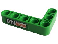 LEGO part Technic, Liftarm, Modified Bent Thick L-Shape 3 x 5 with 'ENgyne' Pattern Model Left Side (Sticker) - Set 42129 32526pb029L
