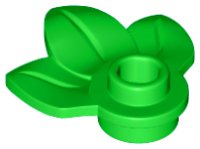 LEGO part Plant, Plate 1 x 1 Round with 3 Leaves 32607