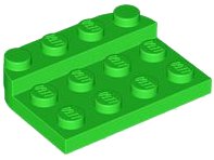 LEGO part Plaque, Ronde 3 x 4 x 2/3, Surélevée 1 x 4 3263