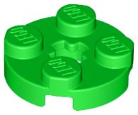 LEGO part Plate, Round 2 x 2 with Axle Hole 4032