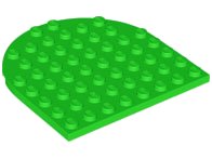 LEGO part Plate 8 x 8 with Rounded End 41948