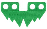 LEGO part Minifigure Skirt Cloth 6 Large Points (Grass) 50581