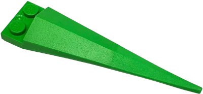 LEGO part Plate, Modified 1 x 2 with Angular Extension with Molded Flexible Rubber Bright Green Tip Pattern (61406pb10)
