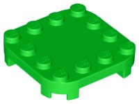 LEGO part Plate, Modified 4 x 4 with Rounded Corners and 4 Feet 66792