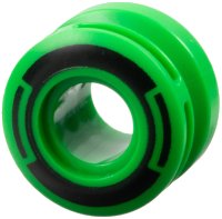 LEGO part Wheel 11mm D. x 8mm with Center Groove, 8 Spokes and Smooth Side with Black Circle and Arcs Pattern 6683pb01