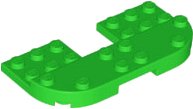 LEGO part Plate, Round 4 x 8 x 2/3, Raised 2 x 8 and 2 x 2 Cutout 73832