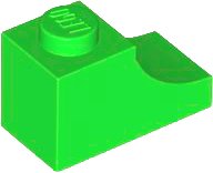 LEGO part Brick Curved 2 x 1 with Inverted Cutout 78666