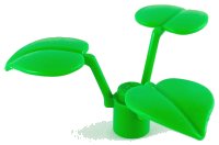 LEGO part Plant Stem with Stud and 3 Large Leaves x8