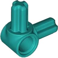 Technic, As en Pin Connector Hub met 2 Loodrechte Assen in donkerturquoise, LEGO onderdeelnummer 10197