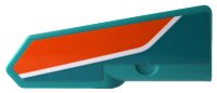 LEGO onderdeel Technic, Panel Fairing #21 Very Small Smooth, Side B with Orange and White Stripes Pattern (Sticker) - Set 42117 11946pb049