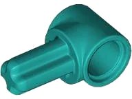 Technic, As en Pinverbinder Hub met 1 As in donkerturquoise, LEGO onderdeelnummer 22961