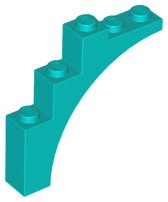 Arch 1 x 5 x 4 - Continuous Bow in turchese scuro, numero pezzo LEGO 2339