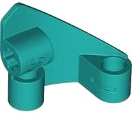 Technic, Paneel Gebogen # 9 3 x 3 Taps Links in donkerturquoise, LEGO onderdeelnummer 2395