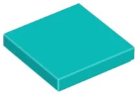 Piastrella 2 x 2 in turchese scuro, numero pezzo LEGO 3068