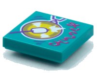 LEGO part Carreau 2 x 2 avec Pochette d'Album BeatBit - motif Gong 3068pb1545