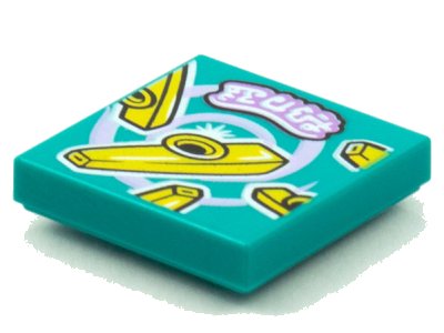 LEGO part Tile 2 x 2 with BeatBit Album Cover - Kazoos Pattern (3068pb1566)