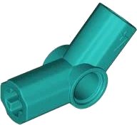 Technic, As en Pin Connector Hoekig #4 - 135 Graden in donkerturquoise, LEGO onderdeelnummer 32192