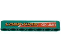 LEGO onderdeel Technic, Liftarm Thick 1 x 7 with Orange Stripe, 'LOOP KiNG' and 'OK-JMR' Pattern Model Left Side (Sticker) - Set 42117 32524pb043L