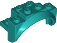 LEGO onderdeel Voertuig, Spatbord 4 x 2 1/2 x 2 met Boog Rond, Solide Noppen, en Afgeronde Poten 35789