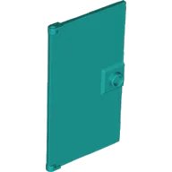 Porta 1 x 4 x 6 con Bottone Maniglia in turchese scuro, numero pezzo LEGO 60616
