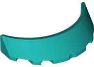 Parabrezza 3 x 6 x 1 Curvo in turchese scuro, numero pezzo LEGO 62360