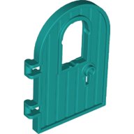 LEGO part Door 1 x 4 x 6 Round Top with Window and Keyhole, Reinforced Edge 64390