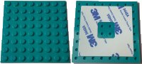 LEGO part Plate, Modified 8 x 8 with Double-Sided Adhesive Tape on Back 79759c01