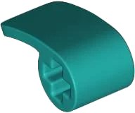 Technic, Panel Curved 2 x 1 x 1 in donkerturquoise, LEGO onderdeelnummer 89679