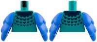LEGO part Torso Dark Blue Collar and Plumage Pattern / Blue Bird Wings 973pb6433c01