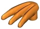 Minifigure, Weapon Bladed Claw, Spread in orange, LEGO part number 10187