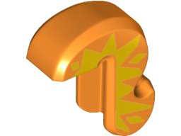 LEGO part Queue de Chat avec Motif de Pics Jaunes (15429pb12)