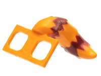 LEGO part Minifigure Costume Tail Fluffy with Dark Red Stripes Pattern 18277pb03