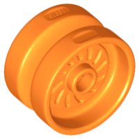 LEGO part Wheel 18mm D. x 12mm with Axle Hole and Stud, Solid Brake Rotor Lines 18976