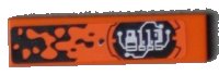LEGO part Tile 1 x 4 with Black and Silver '8112' Circuitry Pattern (Sticker) - Set 8112 2431pb0323