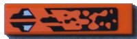 LEGO part Tile 1 x 4 with Black and Silver Pattern Model Left Side (Sticker) - Set 8112 2431pb0324L