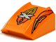 Schräge, gewölbt 2 x 2 Lippe mit Island Xtreme Stunts Logo und Flammen Muster in orange, LEGO Teilenummer 30602pb002