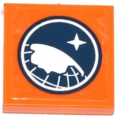 LEGO part Tile 2 x 2 with Arctic Explorer Logo Pattern (Sticker) - Set 60036 (3068pb0857)