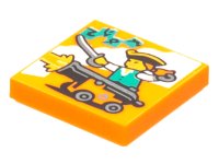 LEGO part Tile 2 x 2 with BeatBit Album Cover - Pirate Firing Cannon Pattern 3068pb1770