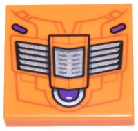 LEGO part Tile 2 x 2 with Mechanical Panel with Silver Vents and Dark Purple Button and Ovals Pattern 3068pb2214