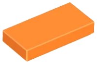 Fliese 1 x 2 in orange, LEGO Teilenummer 3069