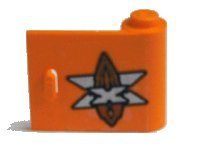 LEGO part Door 1 x 3 x 2 Right with Silver Island Xtreme Stunts Logo Pattern (Sticker) - Set 6739 3188pb06