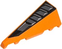 LEGO onderdeel Wedge 5 x 2 Left with Black, Dark Silver and Silver Air Vent Pattern 3504pb10