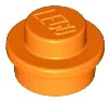 Plate, Rond 1 x 1 en orange, numéro de pièce LEGO 4073