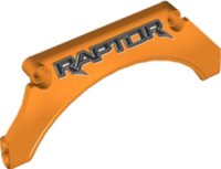 LEGO part Technic, Panel Car Mudguard Arched 13 x 2 x 5 Straight Top with 'RAPTOR' Pattern 42545pb003