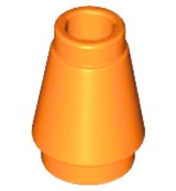 LEGO part Cone 1 x 1 with Top Groove 4589b