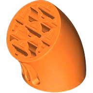 LEGO part Brick, Round 3 x 3 D. 45 degrees Elbow with Axle Holes 5057