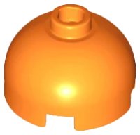 Brick, Round 2 x 2 Dome Top (Undetermined Type) in orange, LEGO Teilenummer 553