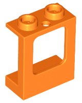 LEGO part Window 1 x 2 x 2 Plane, Single Hole Top and Bottom for Glass 60032