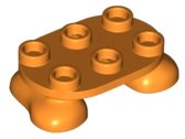 LEGO part Legs with Plate Round 2 x 3 - 2 Feet 66859