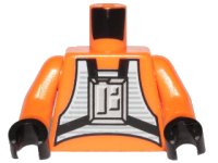 LEGO part Torso SW Rebel Pilot Pattern / Orange Arms / Black Hands 973ps1c01